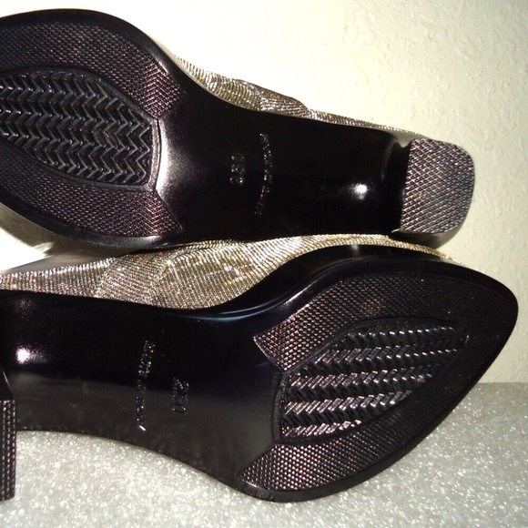 Co Cos Made in Corea 84D 250mm Women's Heel Glitter Selver Sandals Size-8/38 - Picture 12 of 13